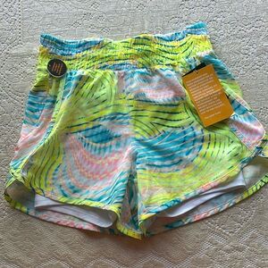 Athletic Shorts Size XS(0-2) NWT Bright Colors  Attached White Shortie